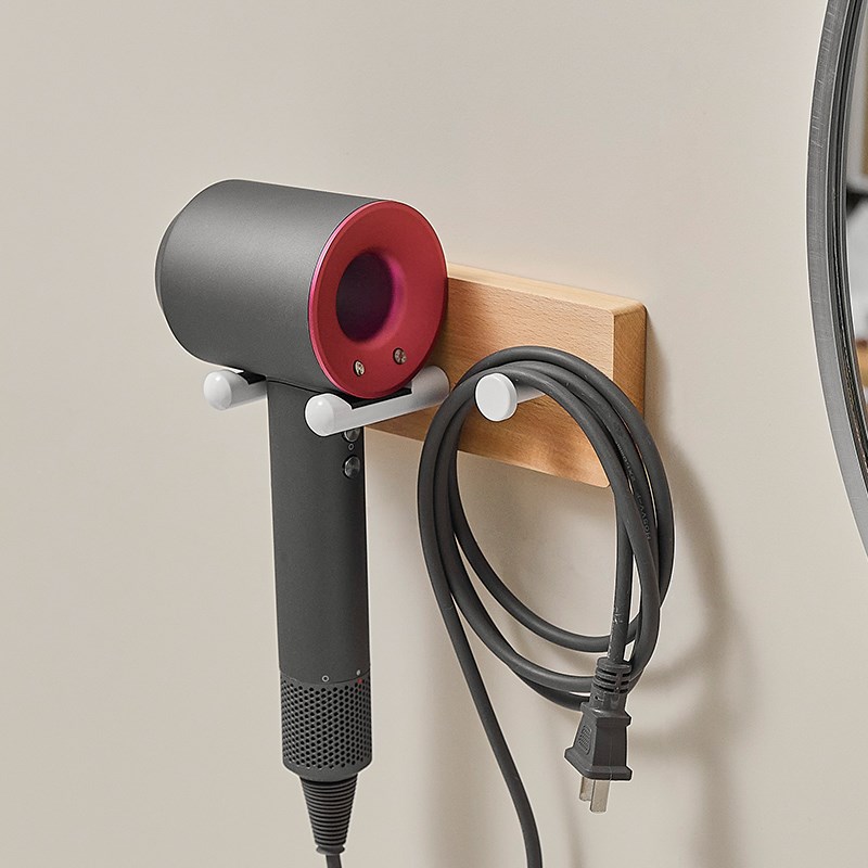 岸卫吹风机置物架免打孔浴室挂架卫生间厕所吹风支架子壁挂式家用