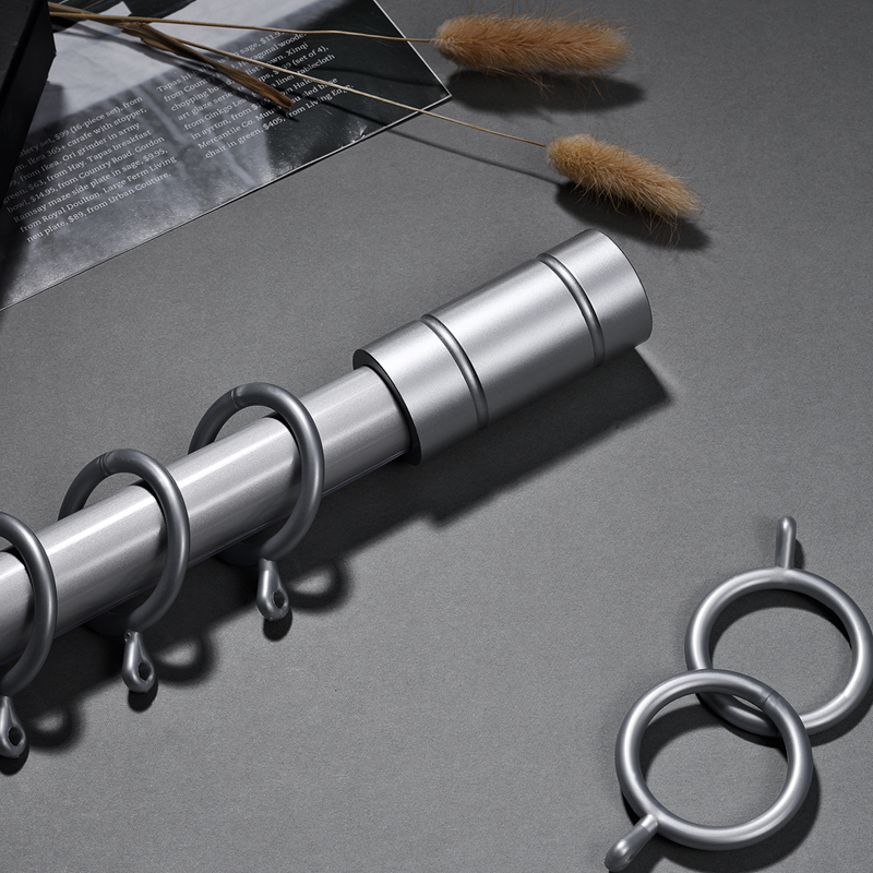 罗马杆窗帘杆单杆支架底座双杆免打孔支撑托架子座装饰头配件墙装