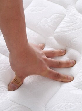 舒适席梦思床垫软硬适中家用卧室独立弹簧棕垫天鹅绒1.8*2米20cm