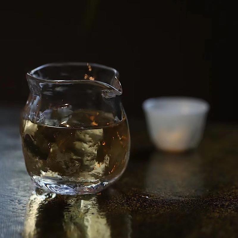 融明 职人手作琉璃硫石公道杯匀杯分茶器功夫茶具耐热耐热玻璃