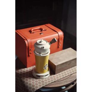 茶具套装顽炉斋便携户外砂铫白泥煮茶壶炉碳炉小火炉风炉工夫茶具