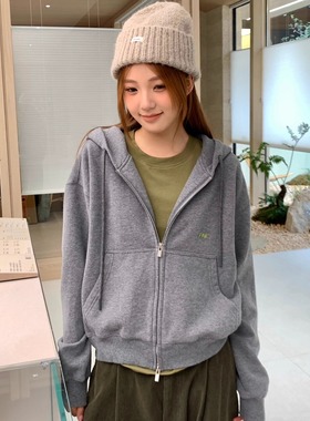 【11AN】2025冬季新款韩版小个子加绒休闲百搭连帽卫衣外套A61773