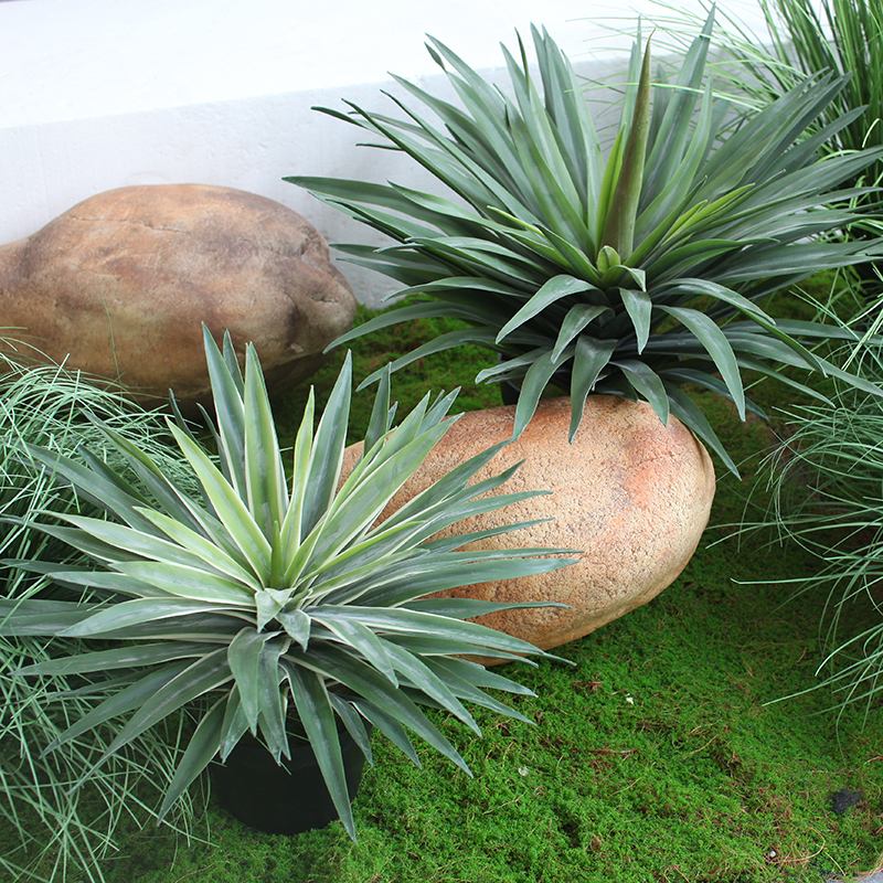 仿真绿植摆件龙舌兰剑麻盆栽热带植物景观造景室内X装饰假树民宿