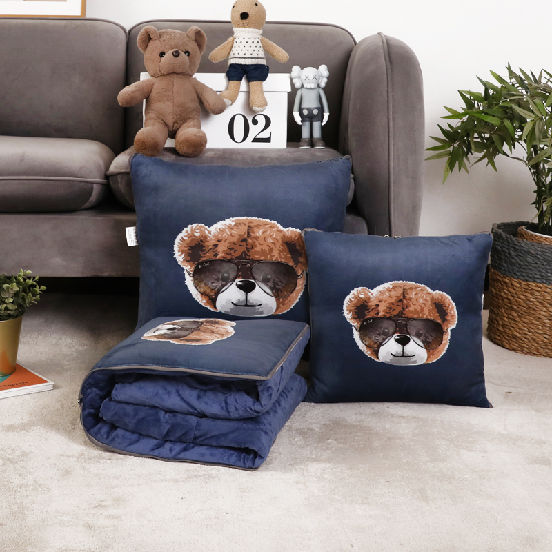 两用午睡枕头被抱枕被子汽车载内靠枕靠垫L办公室折叠空调毯二合