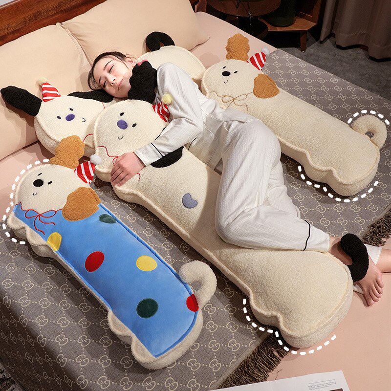 波点狗狗长条抱枕女生睡觉专用床上侧睡夹腿O枕头沙发腰靠床头靠