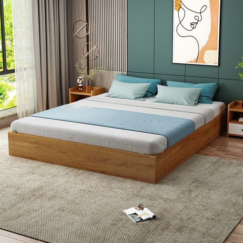 榻榻米床落地式床架1.8x2米空架子框架K超厚定制床宾馆床卧室床架