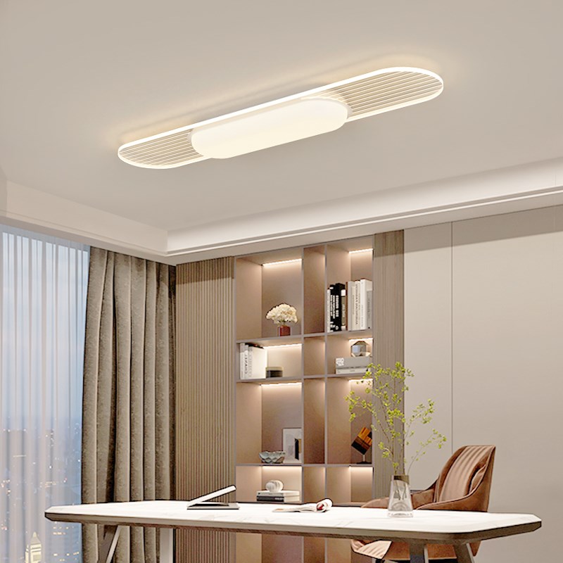 餐厅吸顶灯e简约奶油风长条阳台过道灯高质感走廊一字灯具2024新