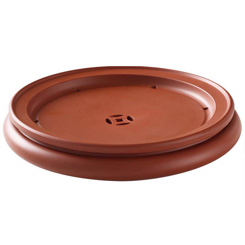 半手工朱泥茶盘覆古紫砂壶承干泡台潮州工夫茶具套装蓄水老式茶船