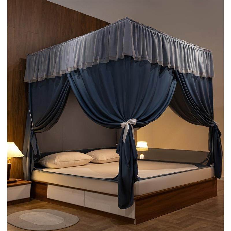 双层遮光床幔防尘公主风榻榻米坐床式蚊帐儿童防摔家用加厚三开门,床上用品,蚊帐,淘宝优惠券,粉丝福利购,淘宝优惠卷