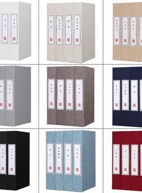 麻布假书彷真书摆件新中式书房书柜博古架办公室样品屋展示中心装