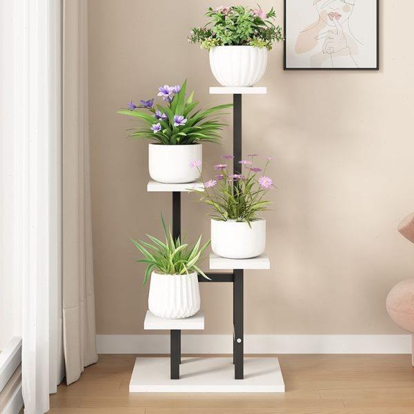 绿萝置物架花盆架客厅落地阳台带花架子可移动室内家用铁艺轮多肉