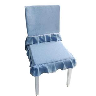 家用餐椅套罩椅子靠背套办公椅坐垫带绑带凳子垫通用现代简约定制