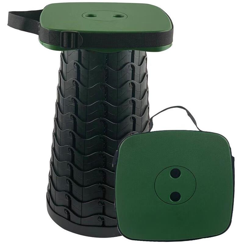 小蔻妙欧新款折叠伸缩凳 方形便携可调节塑料小凳子 户外椅子马扎