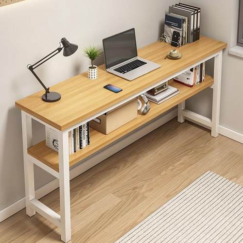 实木长条桌长方形书桌靠墙桌窄桌书桌学习桌培训桌台式电脑桌