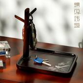 玄关钥匙收纳摆件进门口入户桌面摆设客厅电视柜装 饰品创意托盘