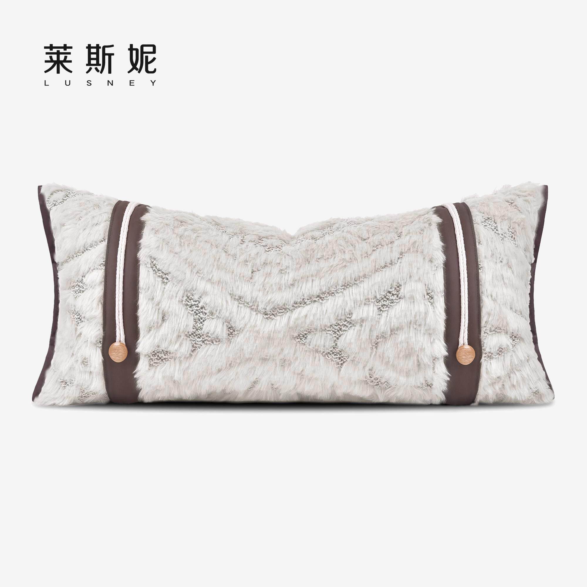 侘寂风轻奢高级感酒店样板间抱枕沙发客厅靠垫床头长方形腰枕套软