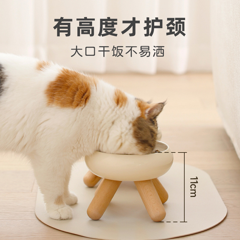 meoof 粮碗水碗gulu宠物碗陶瓷彩色狗喂食碗护颈猫碗宠物用品食盆