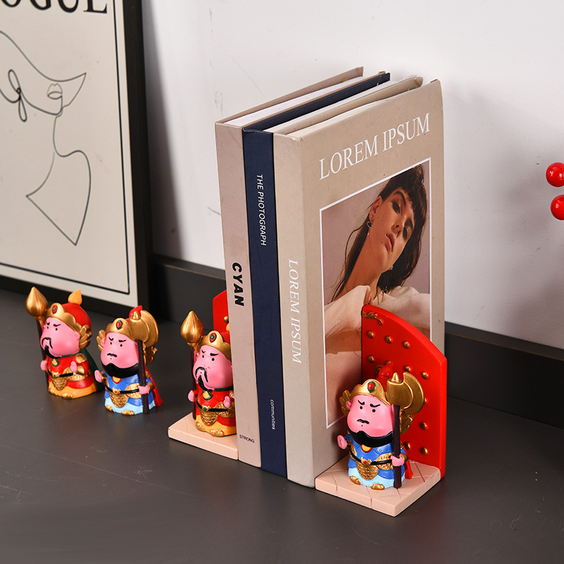 护宅门神哼哈二将书挡假书摆件玄关客厅酒柜电视柜摆件家居装饰品