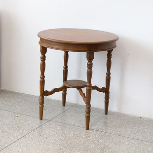 侘界柚木实木圆桌茶几客厅卧室阳台迷你桌子沙发旁边小户型边几桌