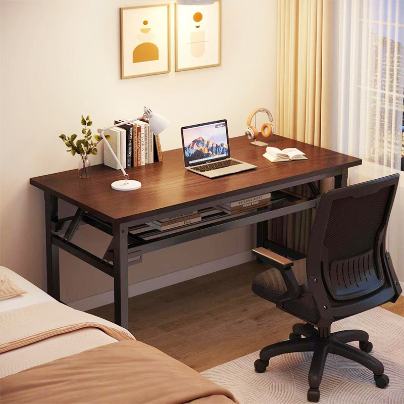 家用电脑桌折叠桌寝室书桌长条电脑桌简易工作台培训办公学习桌子