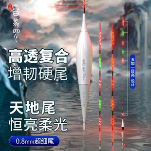 喜马罗电子漂LED夜光漂日夜两用咬钩变色高灵敏鲫鱼硬尾电子浮漂