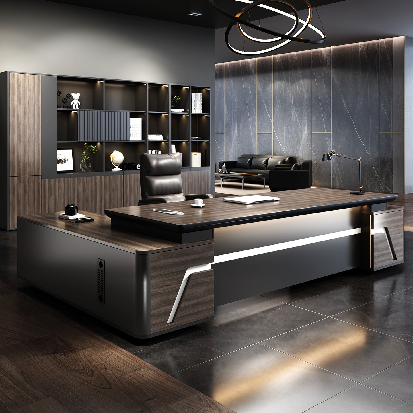 办公桌老板桌办公室轻奢高级感组合套装简约现代总裁桌大班台小型,商业/办公家具,大班台/主管桌,淘宝优惠券,粉丝福利购,淘宝优惠卷