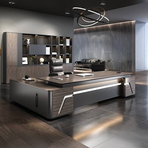 轻奢高级办公桌老板桌