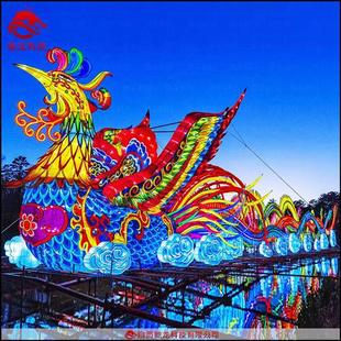 龙灯笼制作大型春节龙形花灯制作元宵造型灯笼迎春灯光美陈