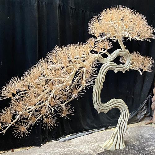 松树实木仿真树门庭假松树造景装饰假树桌面盆栽仿真枯树