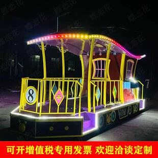 地区特色巡游彩车花车制作彰显彩灯技艺视觉盛宴电动表演花船厂