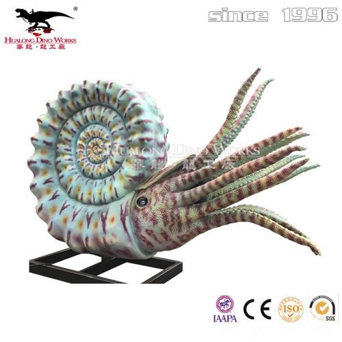 仿真大型海洋软体生物模型硅胶电动菊石绿色海洋摆件仿真动物恐龙