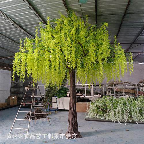 仿真豆花树仿真紫藤树人造假树商场酒店婚礼装饰园林造景大型摆件