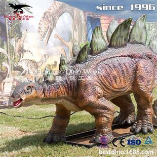 自贡华龙科技仿真硅胶剑龙模型室内外恐龙亲子乐园设计制作厂家