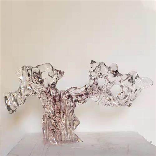 现代酒店客厅创意抽象桌面摆件高端铂晶透明树脂摆件雕塑立体艺术,家居饰品,落地摆件,淘宝优惠券,粉丝福利购,淘宝优惠卷