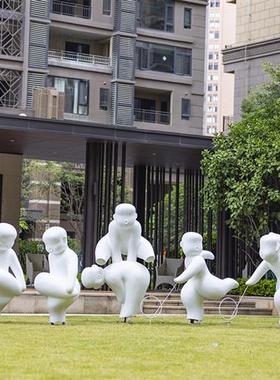 大型抽象音乐人物玻璃钢雕塑钢琴提琴售楼处小区园林景观装饰摆件