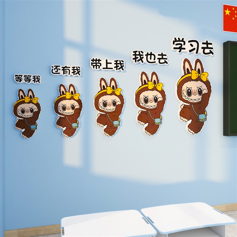 labu拉布布班级文化墙贴纸开学C教室氛围装饰走廊过道楼梯布置环