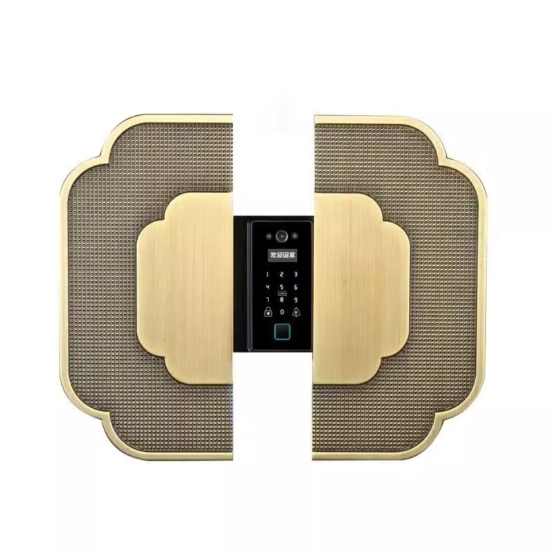 入户门智能锁木门电子锁滑盖w门拉手指纹锁别墅双开门推盖密码锁