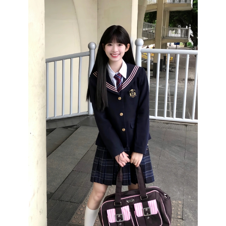 jk制服西装外套秋冬季原创款学院风校供感小个子西服套装日系女