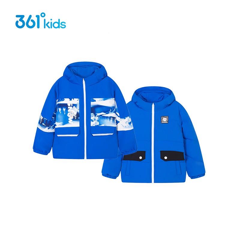 361度童装 男童两面穿羽绒服2022冬季新款中小童儿童保暖连帽上衣