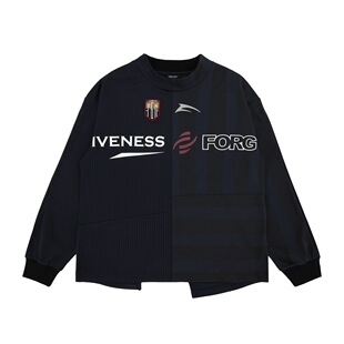 FORGIVENESS潮牌假两件徽章球衣数字17秋季新系列长袖T恤男女情侣