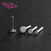 CrazyRabbit钛合金耳钉小底座平底替换杆插针舌钉鼻钉 仅底座