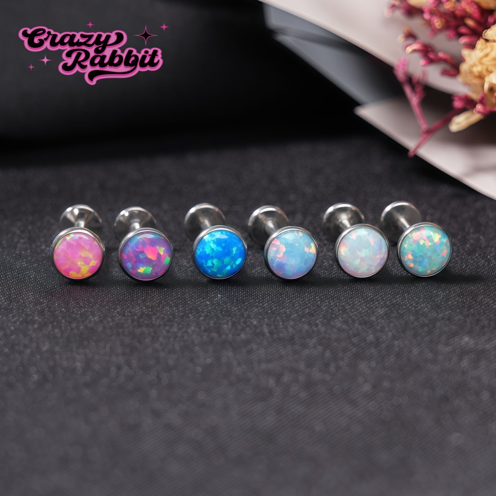 CrazyRabbitF136钛合金澳宝耳钉