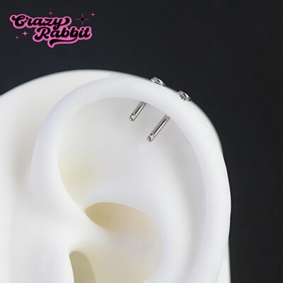 f136钛合金万能侧孔直杆 底座耳轮钉helix钉饰品自由组合