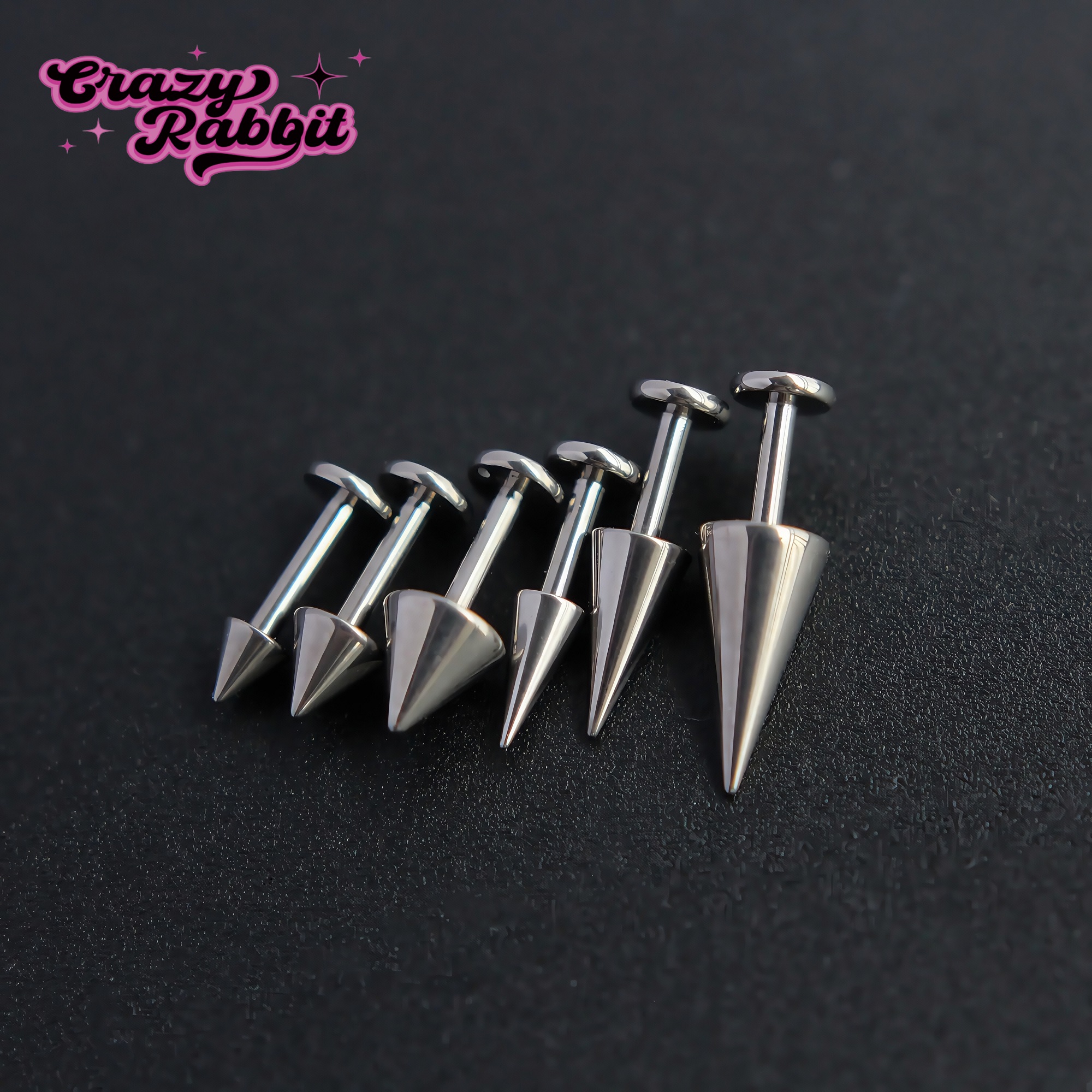 CrazyRabbit钛合金铆钉耳钉