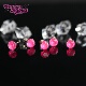 CrazyRabbit 芭比粉华子钛合金耳钉养耳洞耳骨钉耳饰