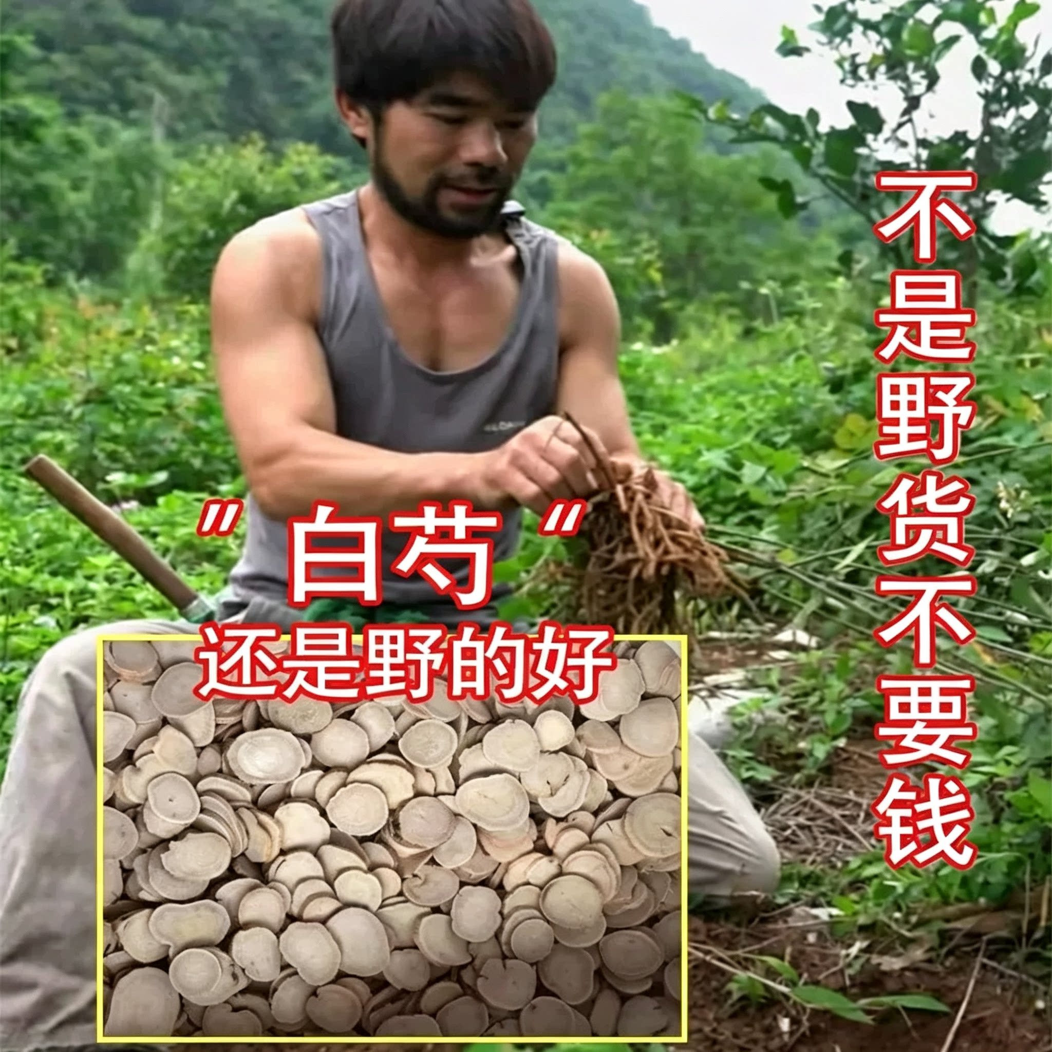 纯野货白芍500g中药材甘草片汤茶图片
