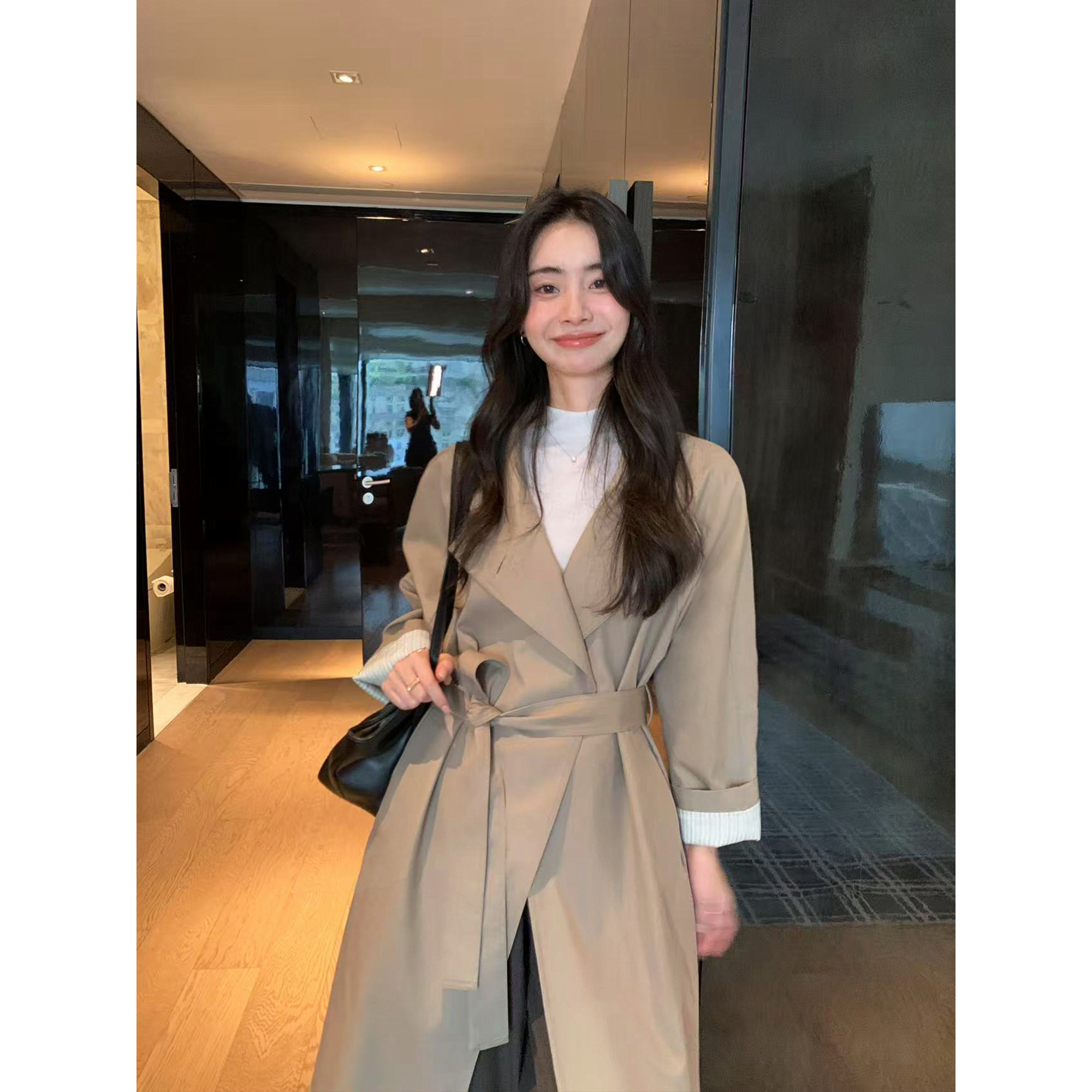 Maven Lin 时代新贵 复古立领风衣外套女通勤气质中长款保暖大衣