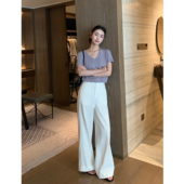 Lin 夏布苎麻系列 清凉宽松阔腿休闲裤 Maven 女夏老钱风直筒长裤