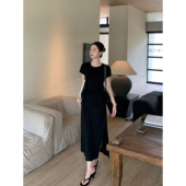 Maven 连衣裙收腰气质掐腰裙 贵价极简针织短袖 Lin 高智静奢R0W风