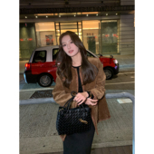 Lin 香风邂逅 法式 Maven 圆领小香风外套女松弛廓形中长款 大衣